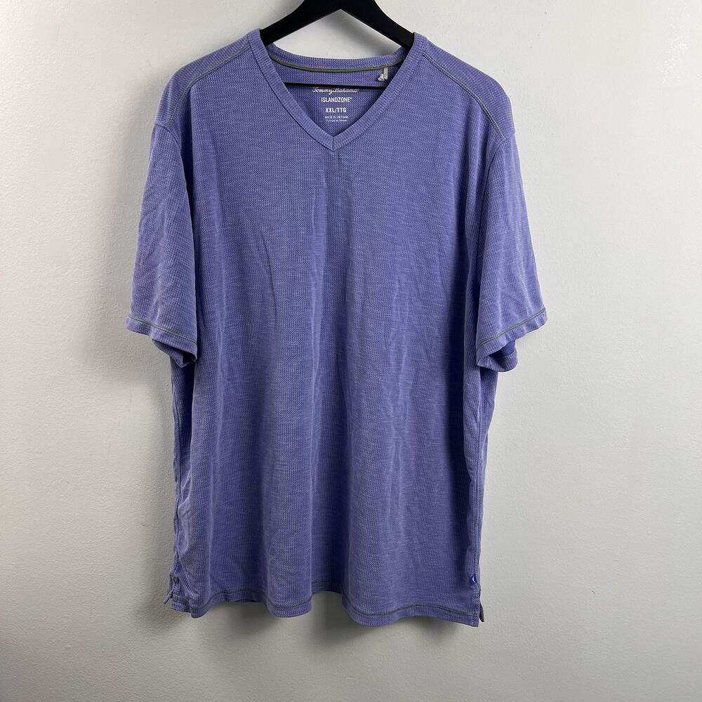 Tommy Bahama Men Shirt XXL Blue Islandzone Activewear Short Sleeve